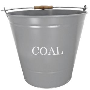 MANOR COAL BUCKET FIRESIDE FIREPLACE - GREY